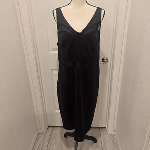 Torrid Black Sleeveless Bodycon Dress With Mesh